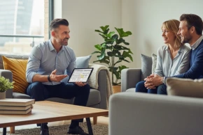 Customer receiving a free moving consultation and quote in London